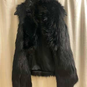 Black fur vest